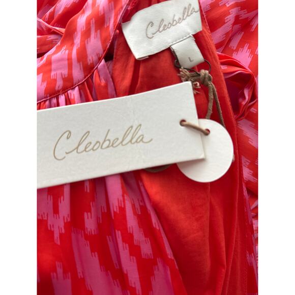 Cleobella Janice Satin Halter Ankle Dress Jaipur Ikat Print Size Large - Picture 12 of 14